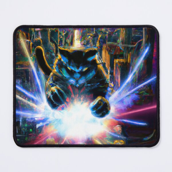 Item preview, robot mecha cat destroying new york city designed and sold by LeviTheOtaku.