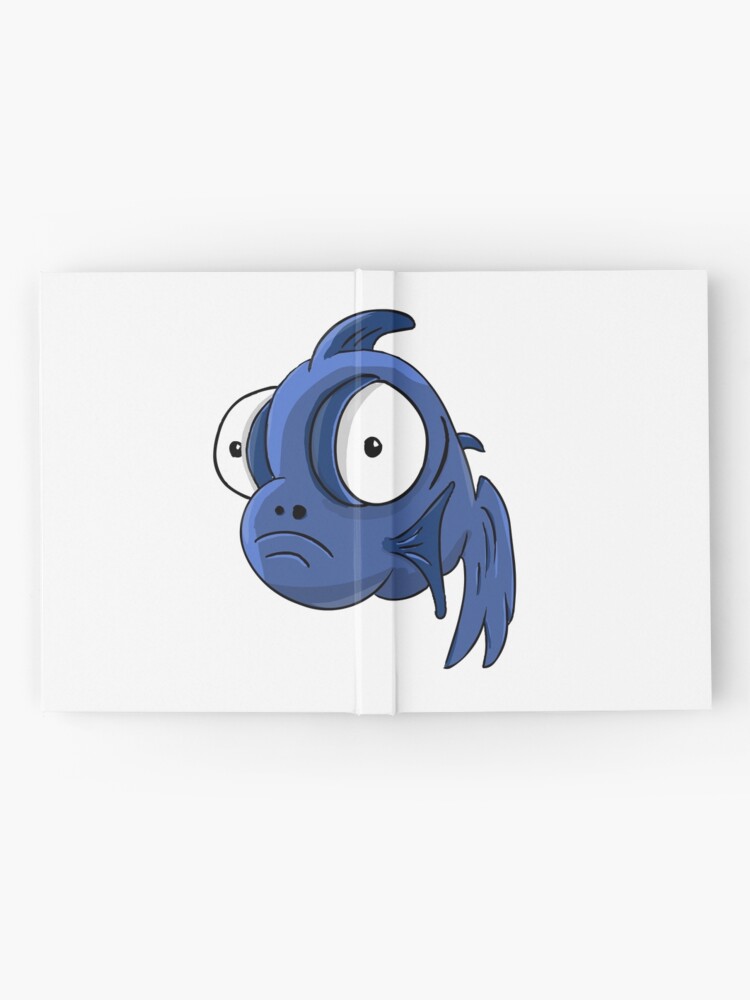 Cartoon blue small big eyes cichlid fish-telescope Cartoon blue small big eyes cichlid fish-telescope