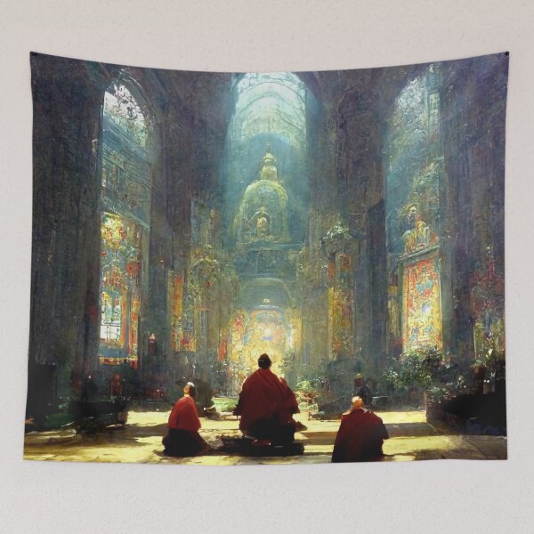 Item preview, meditating monks designed and sold by JoepshLSio.