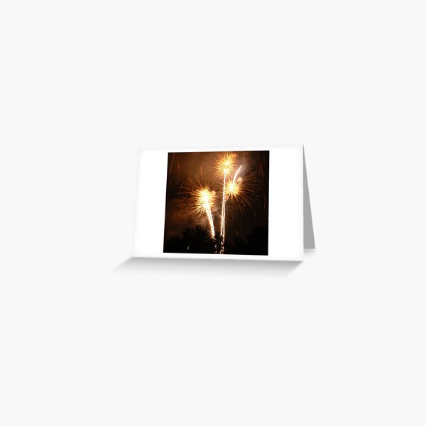 Fireworks - Palm Trees Greeting Card