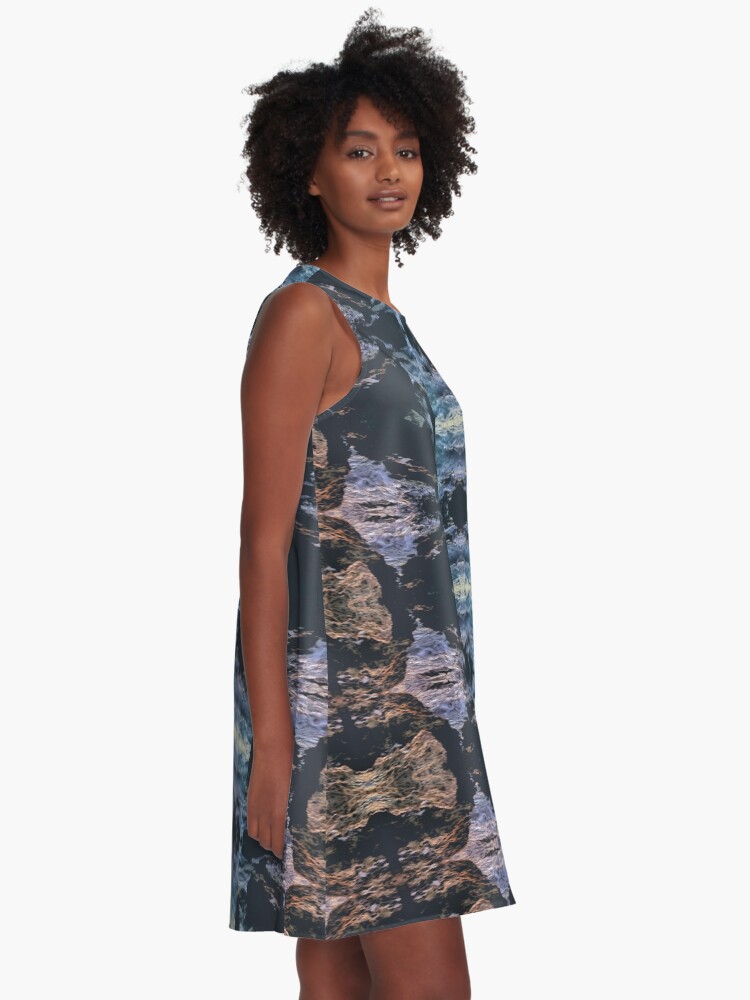 Thumbnail 2 of 4, A-Line Dress, Blue Rhythm designed and sold by kinkatstyle.