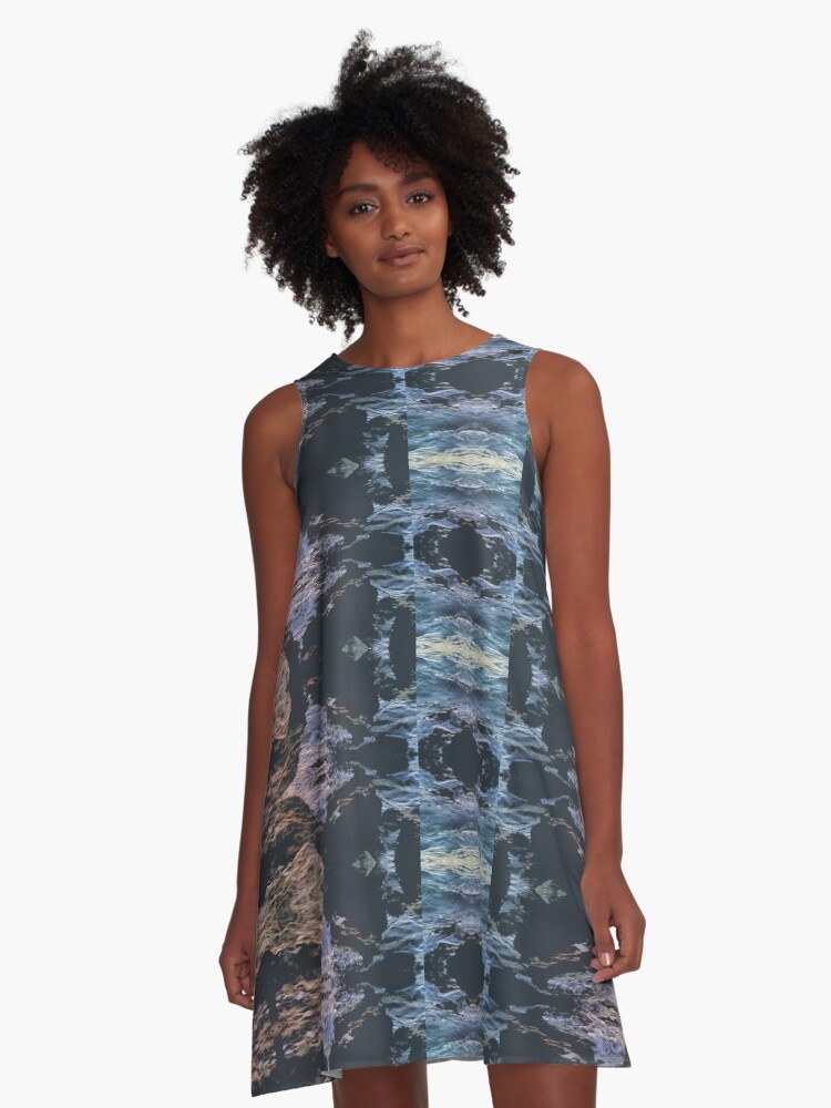 Thumbnail 1 of 4, A-Line Dress, Blue Rhythm designed and sold by kinkatstyle.