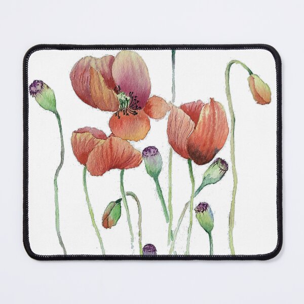 Item preview, Watercolor Poppy Flowers designed and sold by Pavnud.