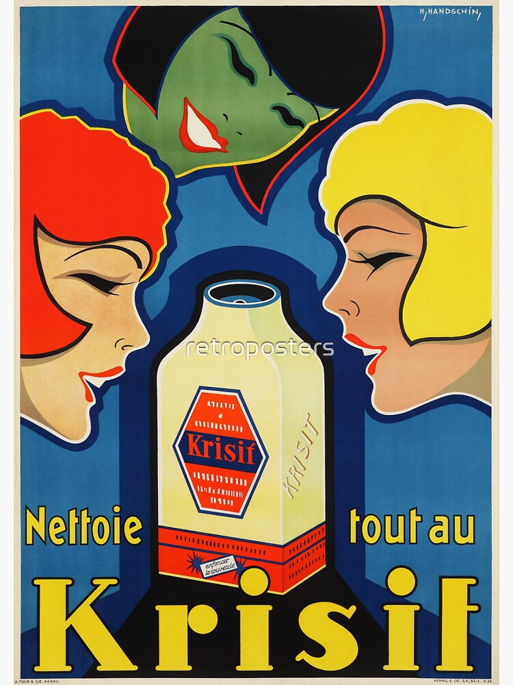 "KRISIT Nettoie Tout Au Cleans Everything 1929 Vintage French Detergent
