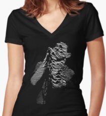 joy division Women's Fitted V-Neck T-Shirt