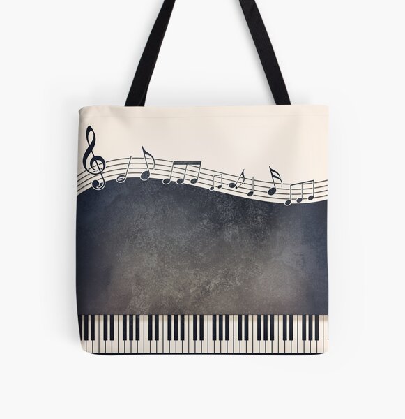 Piano Keyboard and 3D Music Notes Illustration Tote Bag by Jit Lim - Pixels