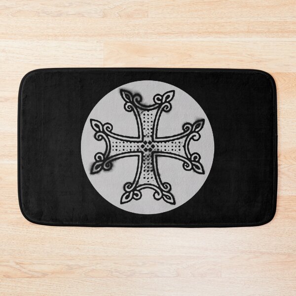 Item preview, Armenian Cross in paper texture circle with black ink, christians support Armenia designed and sold by IsisOsiris.