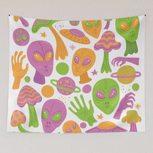 Item preview, Aliens and Mushrooms designed and sold by serapika.