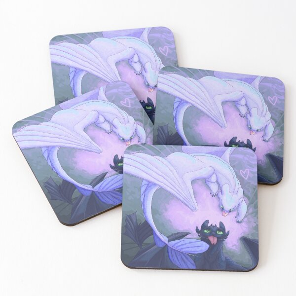 Item preview, Toothless and the Light Fury Illustration designed and sold by maya-ohmu.