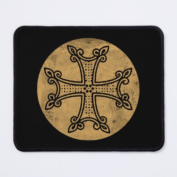 Item preview, Armenian Cross in gold circle, christians supports Armenia designed and sold by IsisOsiris.