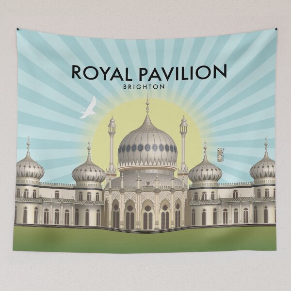 Item preview, Royal Pavilion, Brighton - Art Deco Digital Illustration designed and sold by Vicky Anne Vaughan.