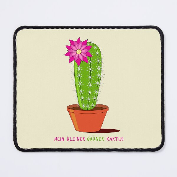 Poster for Sale mit "Mein kleiner grner Kaktus  mit Blte im Pink " von  un-artiges | Redbubble