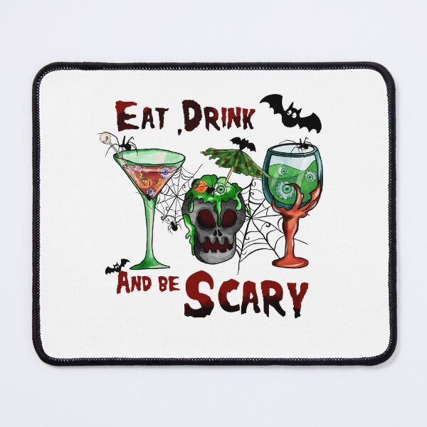 Item preview, Eat drink and be scary, spooky halloween drinking design designed and sold by reka88.