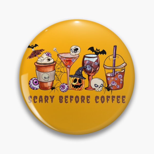 Item preview, Scary before coffee, spooky halloween drinking design designed and sold by reka88.