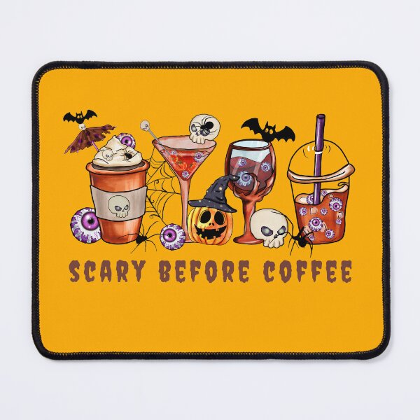 Item preview, Scary before coffee, spooky halloween drinking design designed and sold by reka88.
