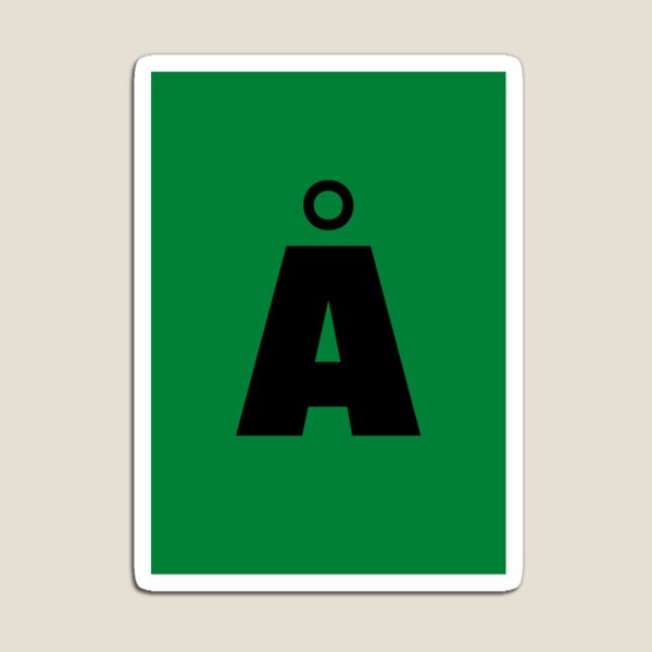 Item preview, Letter Å, Swedish, Danish, Finnish, Norwegian, alphabet letter  designed and sold by Pommallina.