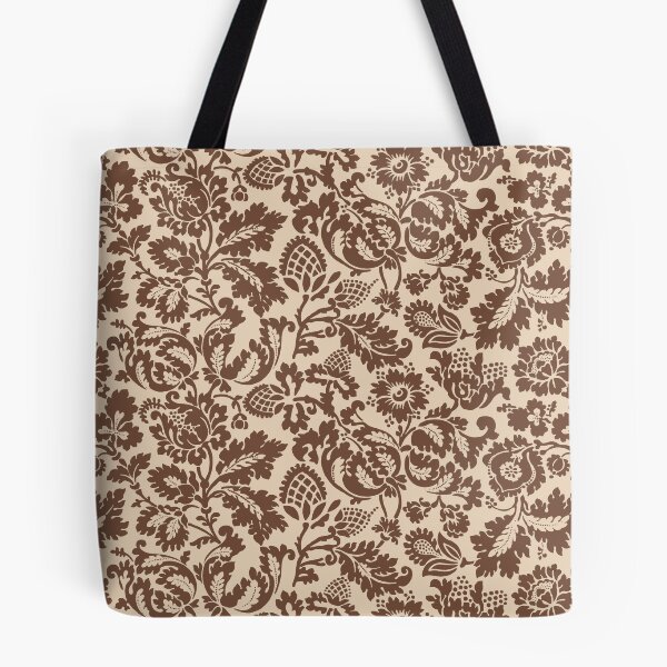 Item preview, William Morris Floral Damask, Taupe Tan on Beige designed and sold by Marymarice.