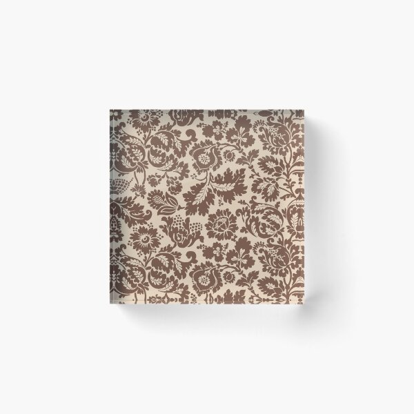 Item preview, William Morris Floral Damask, Taupe Tan on Beige designed and sold by Marymarice.