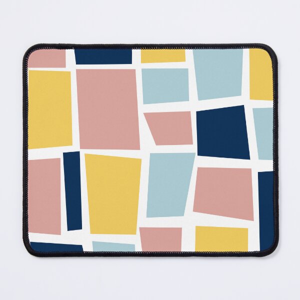Item preview, Yellow pink and blue square pattern designed and sold by CatsHappy.