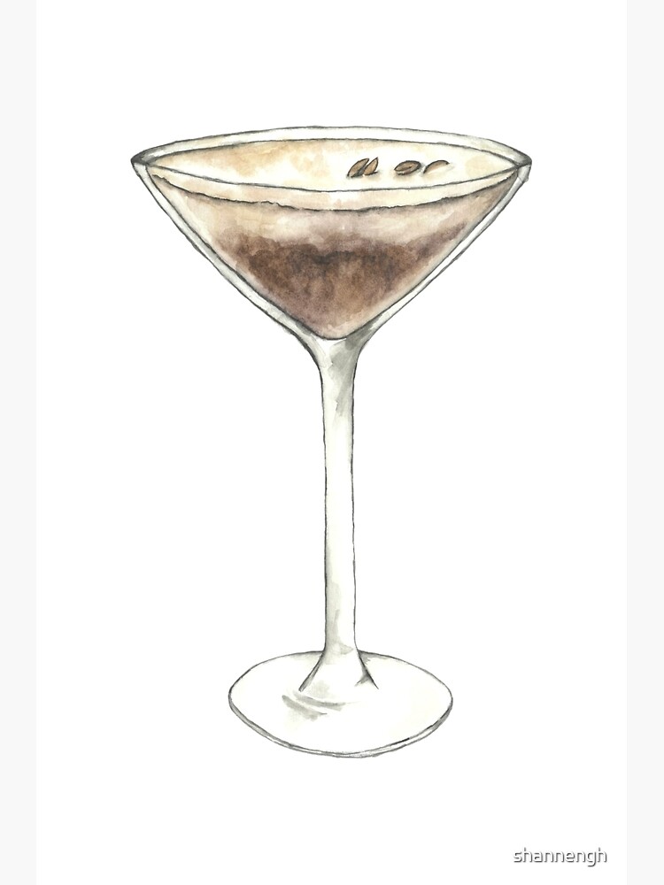 “Espresso Martini Watercolor Painting” Poster for Sale by shannengh