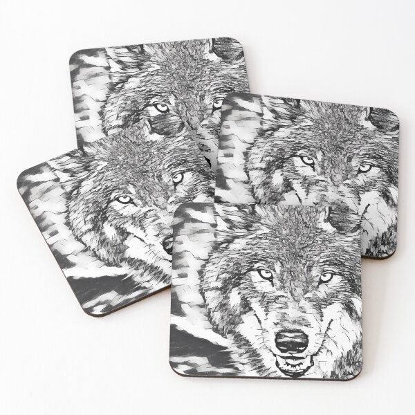 Item preview, Magic Wolf in black and white designed and sold by MagiLand ⭐⭐⭐⭐⭐.