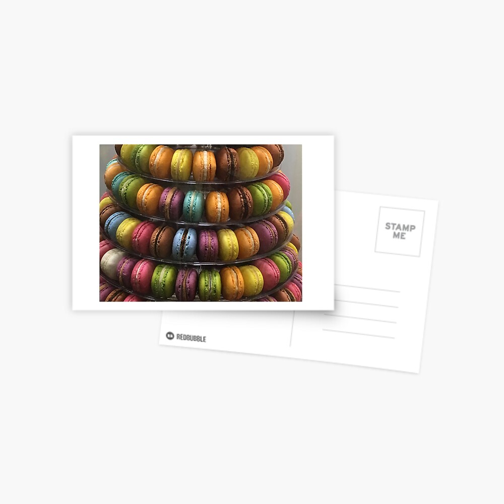 Franzosische Macarons Essen Sussigkeiten Turm Geback Frankreich Grusskarte Von Myartspace Redbubble