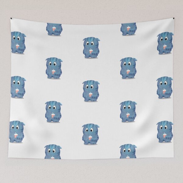 Item preview, Cute Blue Baby Monster designed and sold by InspiredForever.