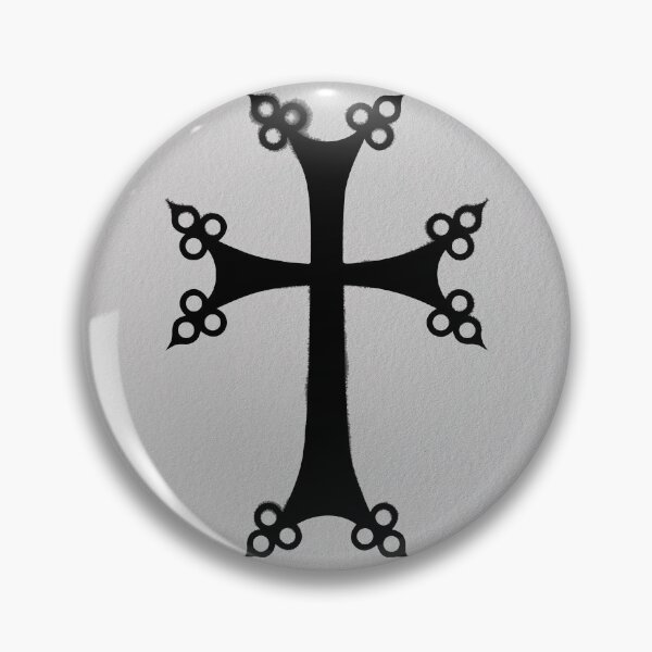 Item preview, Armenian Cross in paper texture circle with black ink, christians support Armenia designed and sold by IsisOsiris.