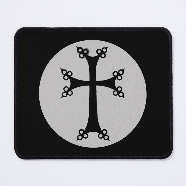 Artikelvorschau, Armenisches Kreuz im Papierstrukturkreis mit schwarzer Tinte, Christen unterstützen Armenien entworfen und verkauft von IsisOsiris.