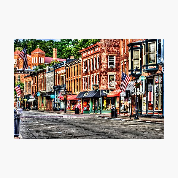 Galena Main Street Early Summer Morning Photographic Print