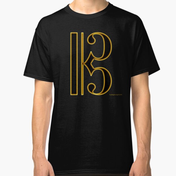 Gold Viola Clef Classic T-Shirt