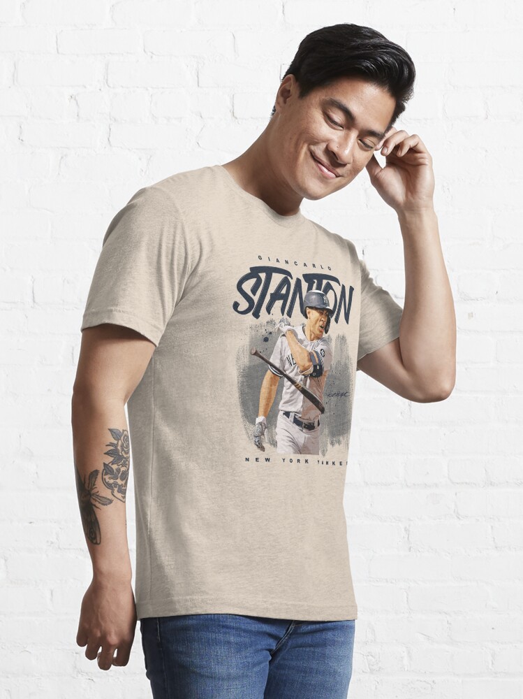 NEW YORK YANKEES GIANCARLO STANTON T SHIRT BOYS/YOUTH SMALL BLUE NEW with  tag