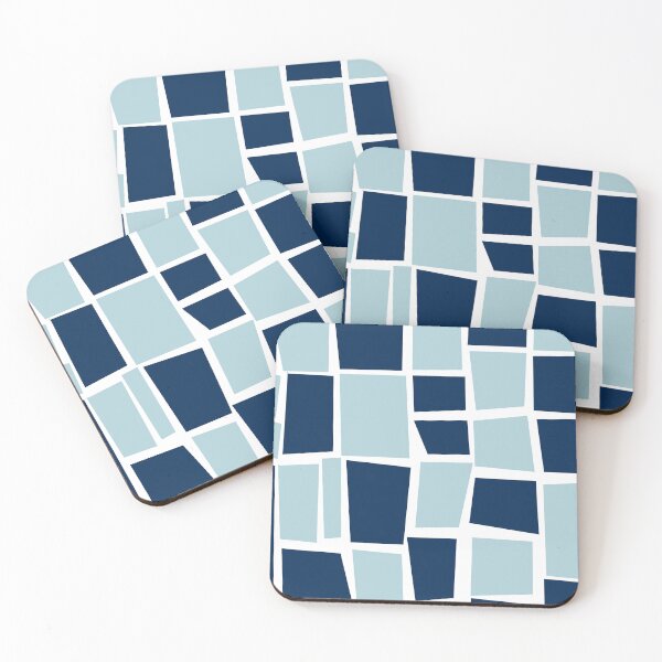 Item preview, Blue square pattern designed and sold by CatsHappy.