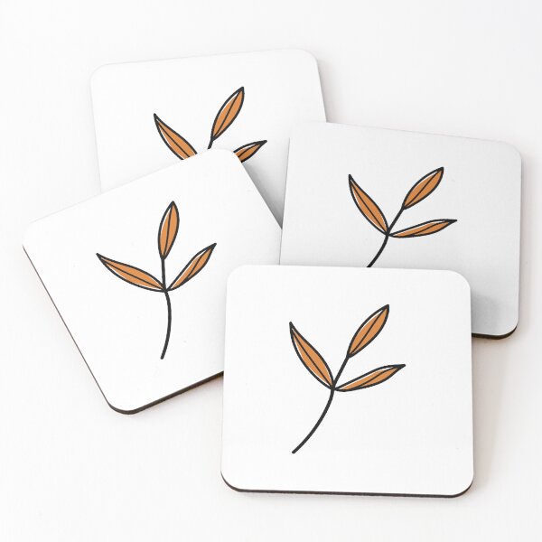 Item preview, Abstract Three leaves line art designed and sold by DarkGrafx.