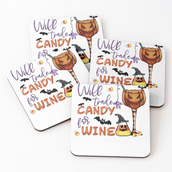 Item preview, Will trade candy for wine, Funny halloween drinking design designed and sold by reka88.