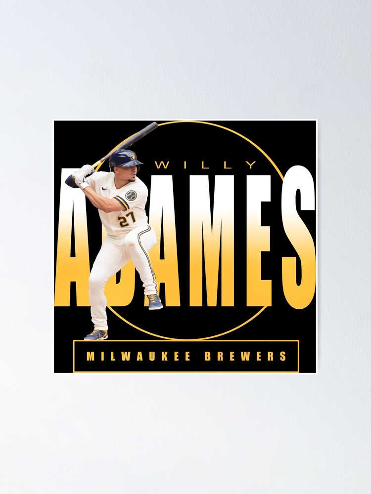 Willy Adames Baseball Paper Poster Brewers 2 - Willy Adames