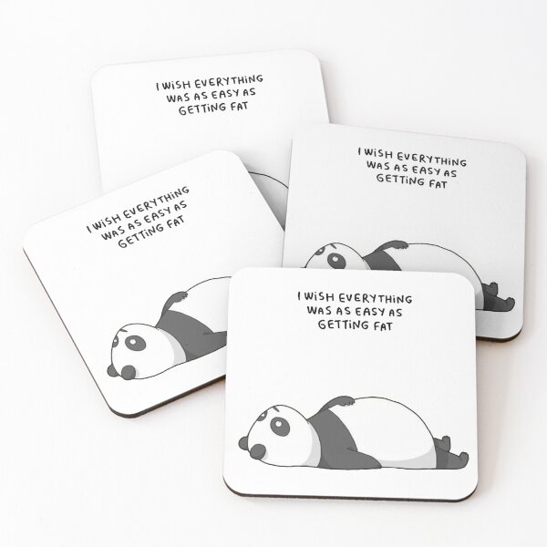 Item preview, funny panda quote I wish everything was as easy as getting fat funny gift for lazy friend designed and sold by noha alzohbi.
