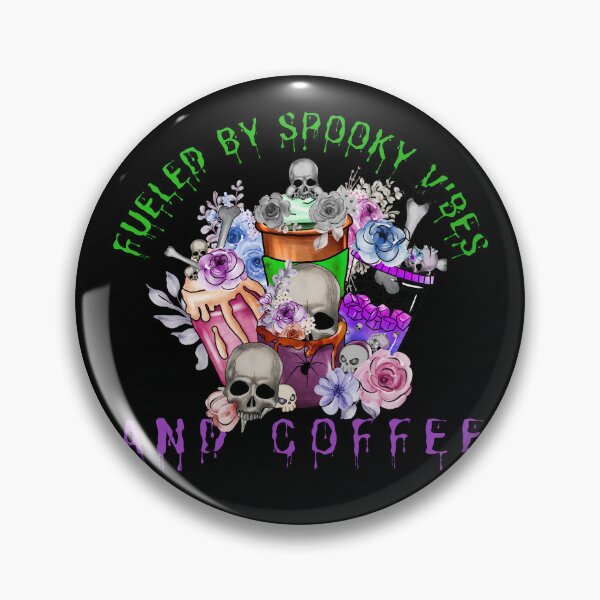 Item preview, Fueled by spooky vibes and coffe,Spooky halloween coffee design designed and sold by reka88.