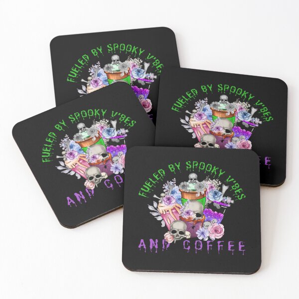 Item preview, Fueled by spooky vibes and coffe,Spooky halloween coffee design designed and sold by reka88.