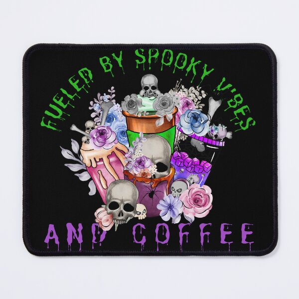 Item preview, Fueled by spooky vibes and coffe,Spooky halloween coffee design designed and sold by reka88.
