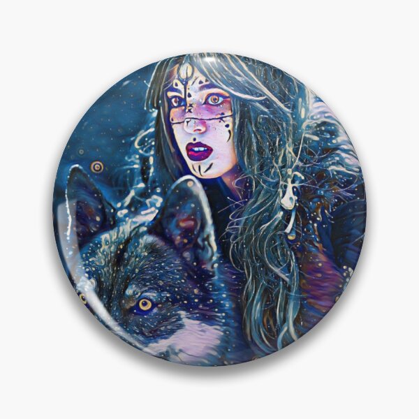 Item preview, Lady and her wolf designed and sold by MagiLand ⭐⭐⭐⭐⭐.