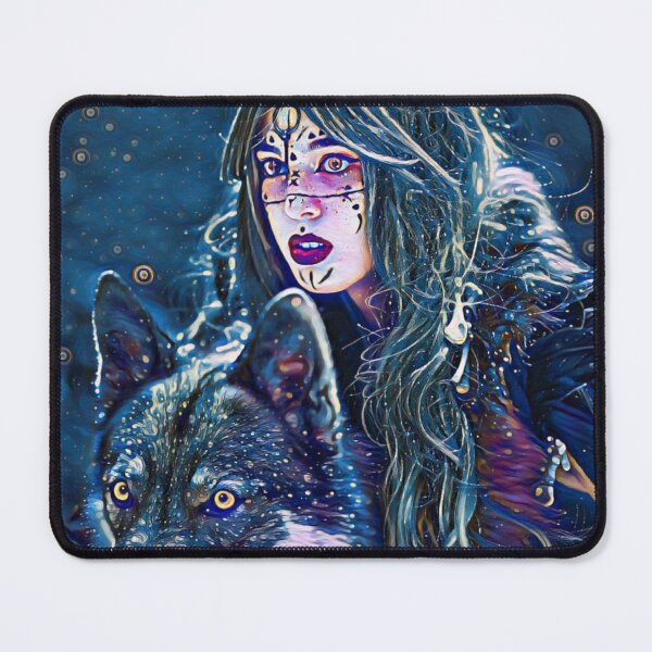 Item preview, Lady and her wolf designed and sold by MagiLand ⭐⭐⭐⭐⭐.