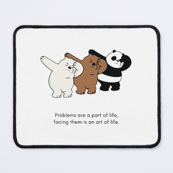 Item preview, funny panda problems are a part of life facing them is an art of life gift for friend motivation designed and sold by noha alzohbi.