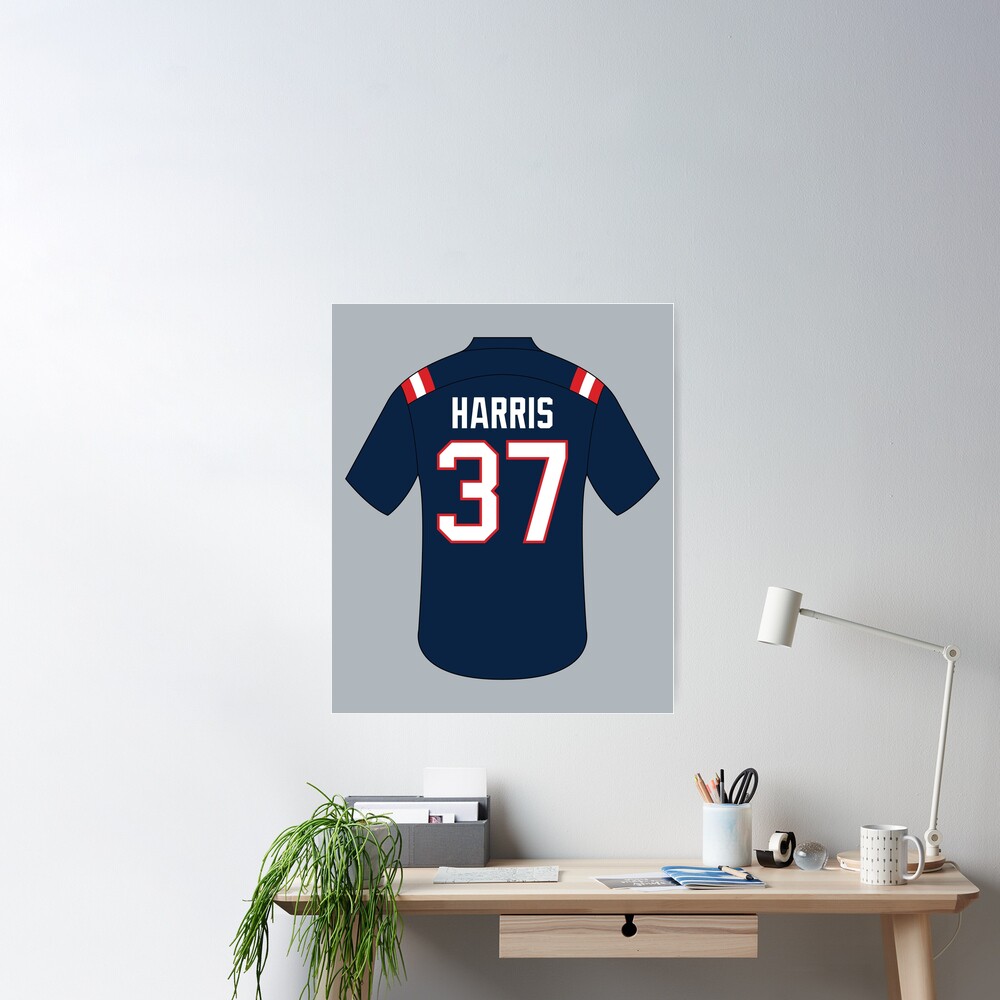 Damien Harris jersey with number 37 Poster for Sale by Justtrendytees