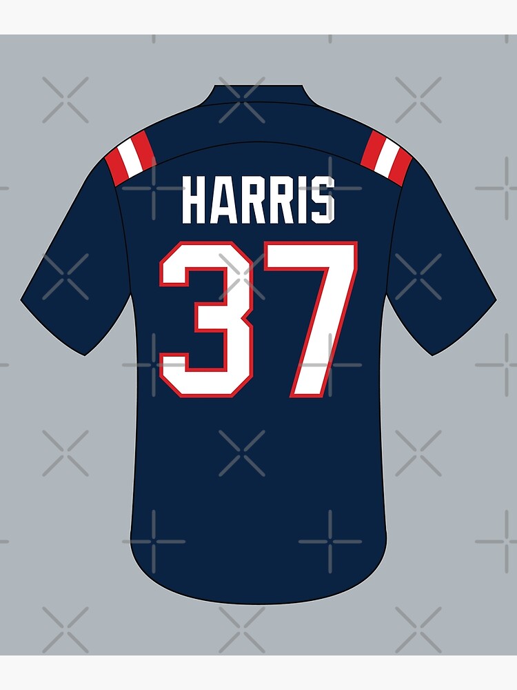 Damien Harris jersey with number 37 Poster for Sale by Justtrendytees