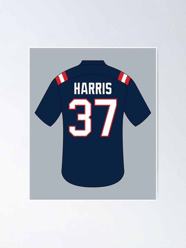 Damien Harris jersey with number 37' Poster for Sale by Justtrendytees