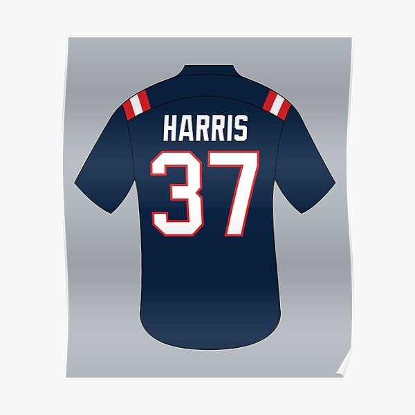 Damien Harris jersey with number 37 Poster for Sale by