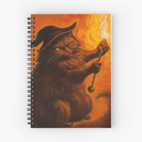 Item preview, Crowley the Cat, conjuring fire (Baroque) designed and sold by thecatandkettle.