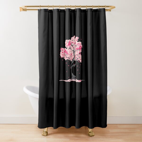 Japanese Sakura Cherry Blossom Shower Curtain