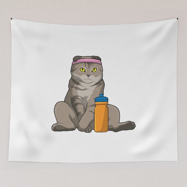 Item preview, Cat Fitness Drinking mug designed and sold by Snabdesign84.